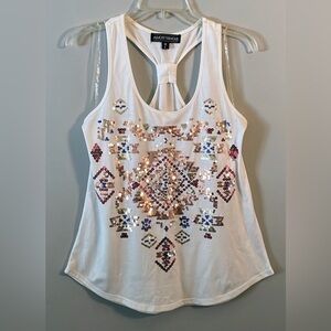 Almost Famous Sequined Tank L